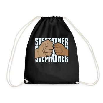 Stiefvater Stepdad Stiefpapa Vatertag - Turnbeutel - Schwarz - Vorne