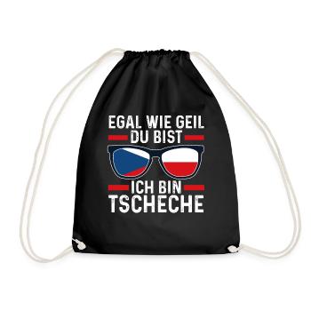 Tscheche Tschechisches Tschechien - Turnbeutel - Schwarz - Vorne