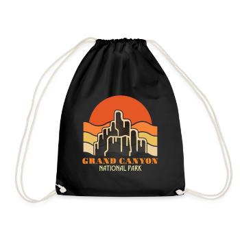 National Park Grand Canyon Arizona Colorado - Drawstring Bag - black - Front