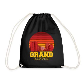 Grand Canyon Mountains Colorado Arizona Hiking - Drawstring Bag - black - Front