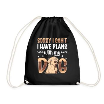 ch Avoir des plans avec mon chien Désolé Dictons Hobby - Sac de sport léger - noir - Devant