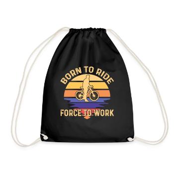 Mountain Bike Bike Bike Cycling - Drawstring Bag - black - Front