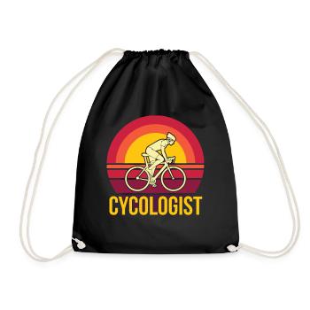 Cycologist Rennrad Bike Radsport Fahrrad - Turnbeutel - Schwarz - Vorne