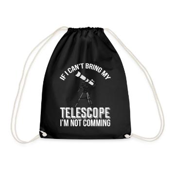 Astronomy Galaxy Telescope Stars Space - Drawstring Bag - black - Front