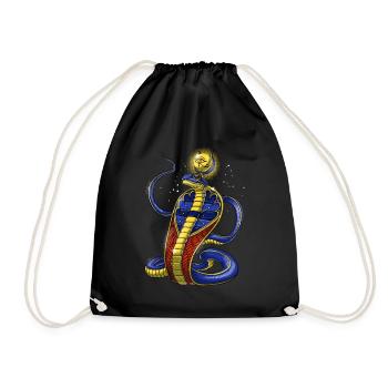 Altägyptische Mythologie Gottheit Uraeus - Turnbeutel - Schwarz - Vorne