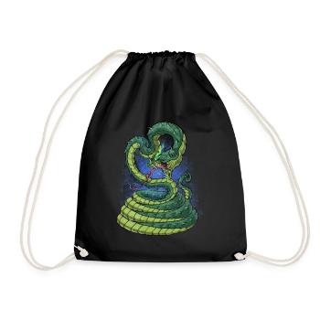 Altägyptische Mythologie Gottheit Apep - Turnbeutel - Schwarz - Vorne