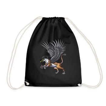 Altägyptische Mythologie Gottheit Hieracosphinx - Turnbeutel - Schwarz - Vorne