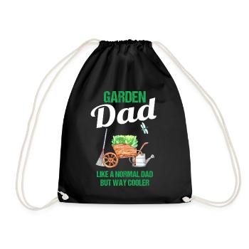 Garten Papa Lustiger Spruch Geschenk Herren - Turnbeutel - Schwarz - Vorne
