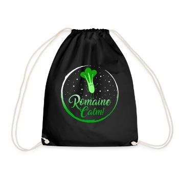 Salat-Gemüsehemd, Romaine Calm Tee, - Turnbeutel - Schwarz - Vorne