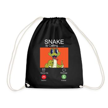 Snake Serpent Phone Display Snake - Turnbeutel - Schwarz - Vorne
