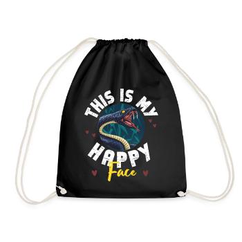 Snake Serpent This Is My Happy - Drawstring Bag - black - Front