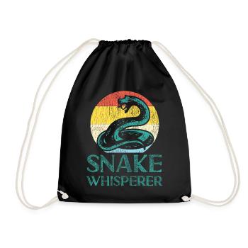Snake Serpent Retro Vintage Snake - Turnbeutel - Schwarz - Vorne