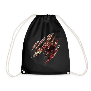 Serpent Visage - Sac de sport léger - noir - Devant