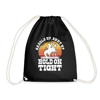 Rodéo Western Cowboy Wild West Retro Horse - Sac de sport léger - noir - Devant