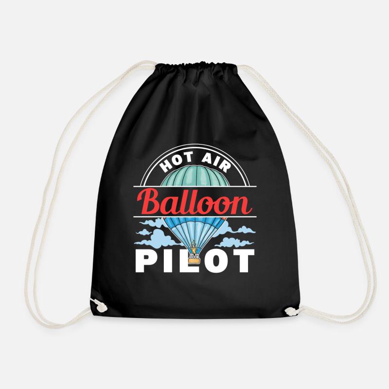 Heißluftballon Pilot Ballonfahrer Ballonflug - Turnbeutel - Schwarz