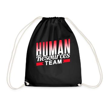 Humanressourcen Team Human Resources HR Personal - Turnbeutel - Schwarz - Vorne