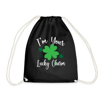 I am your lucky charm Irish Ireland - Drawstring Bag - black - Front
