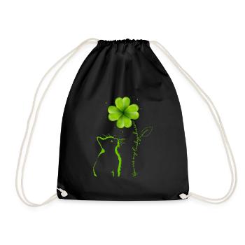 Tu es mon lucky charm cat Cloverleaf - Sac de sport léger - noir - Devant