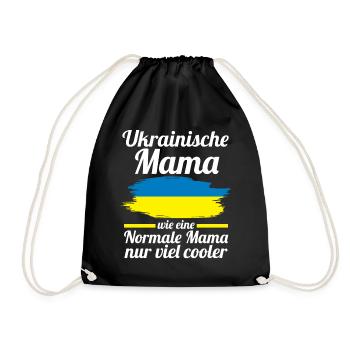 Ukrainerin Ukrainische Mama Ukraine Mutter - Turnbeutel - Schwarz - Vorne