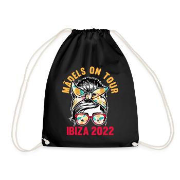 Mädels on Tour Ibiza 2022 - Turnbeutel - Schwarz - Vorne