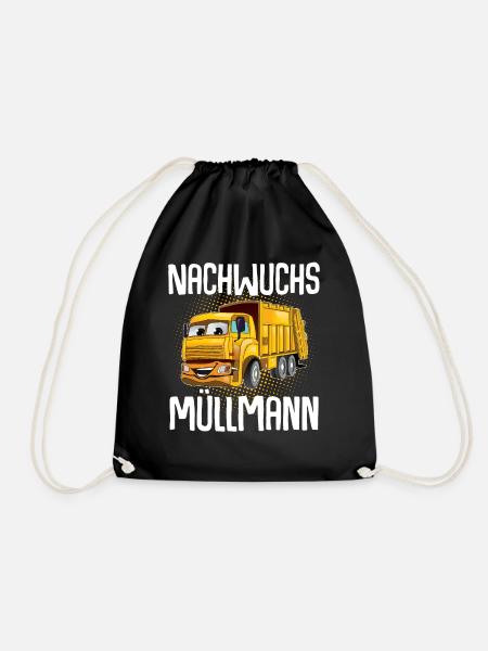 Nachwuchs Müllmann - Turnbeutel - Schwarz