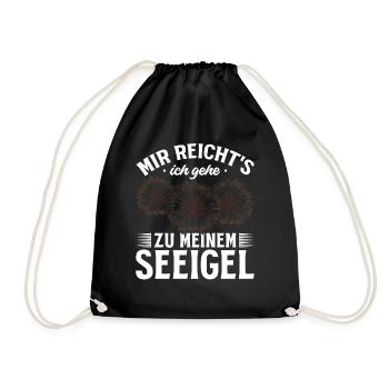 Seeigel I Mir Reicht's Ich Gehe Zu Meinem Seeigel - Turnbeutel - Schwarz - Vorne