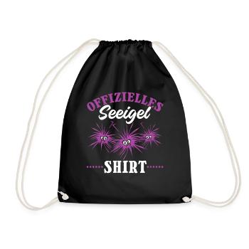 Offizielles Seeigel Shirt Lustiges Seeigel - Turnbeutel - Schwarz - Vorne