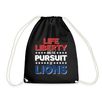 Lions Happiness Safari Africa Savannah - Drawstring Bag - black - Front