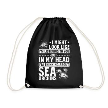 It might seem like I'm listening to you - Drawstring Bag - black - Front