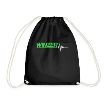 Winzer Herzschlag - Turnbeutel - Schwarz - Vorne