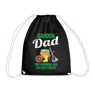 Garten Papa Lustiger Spruch Geschenk Herren - Turnbeutel - Schwarz - Vorne