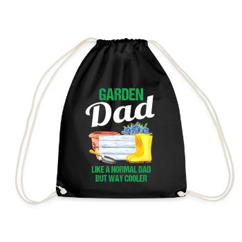 Garten Papa Lustiger Spruch Geschenk Herren - Turnbeutel - Schwarz - Vorne