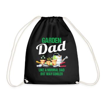 Garten Papa Lustiger Spruch Geschenk Herren - Turnbeutel - Schwarz - Vorne