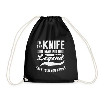Knifemaking Knife Making Bladesmith Smithing Knife - Drawstring Bag - black - Front