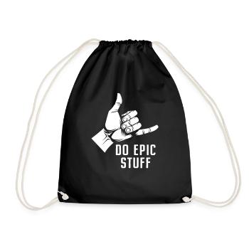 Do Epic Stuff Surfer Surfing Shaka Windsurfer Surf - Turnbeutel - Schwarz - Vorne