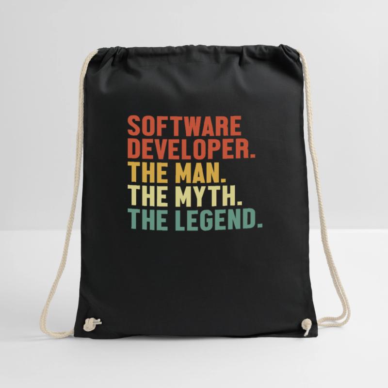 Software Developer Man Myth Legend Coder Software Drawstring Bag