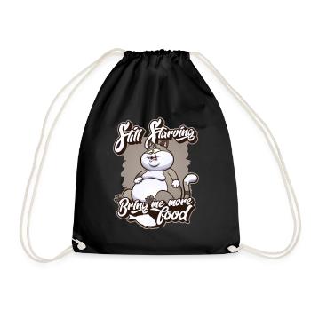 Still Starving bring me more Food Chat de - Sac de sport léger - noir - Devant
