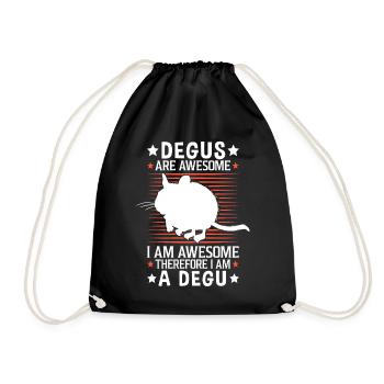 Degus sind fantastisch Nagetier Gewöhnlicher Degu - Turnbeutel - Schwarz - Vorne