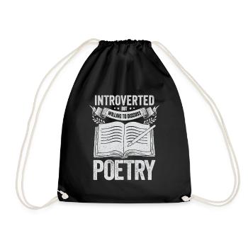 Poésie Slam Poésie Poésie Poète Poète Cadeau - Sac de sport léger - noir - Devant