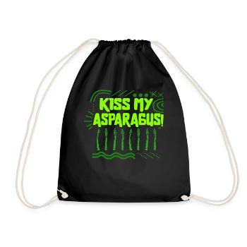 Chemise de légumes, Kiss My Asparagus, Légumes - Sac de sport léger - noir - Devant