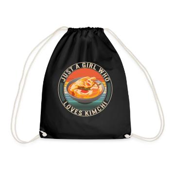 Juste une fille qui aime Kimchi Shirt, Vintage - Sac de sport léger - noir - Devant