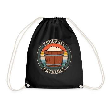 Chemise de légumes de pommes de terre, pommes de terre Scoopski, - Sac de sport léger - noir - Devant