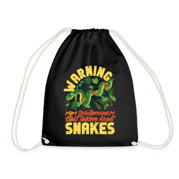 Snake Serpent Warning May - Turnbeutel - Schwarz - Vorne