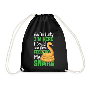 Snake Serpent You're Lucky I'm - Turnbeutel - Schwarz - Vorne