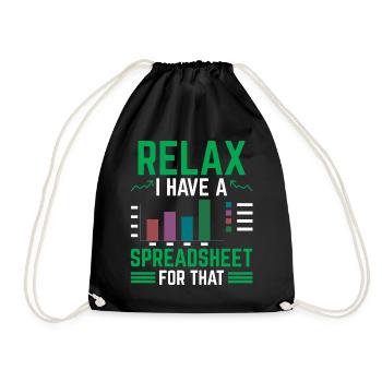 J’ai une feuille de calcul pour le tableau comptable - Sac de sport léger - noir - Devant