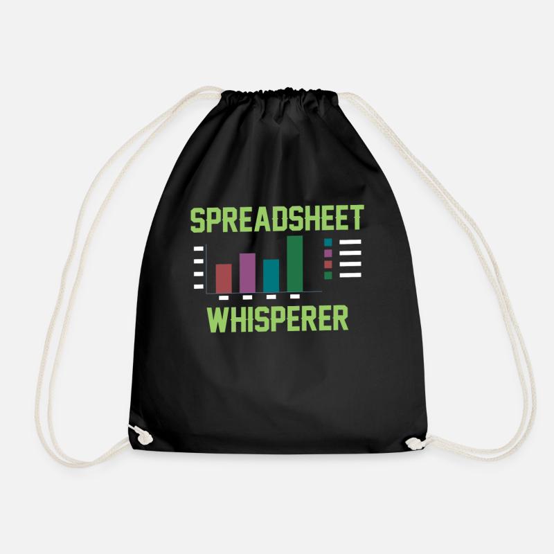 Spreadsheet Flüsterer Arbeit Tabelle Buchhalter - Turnbeutel - Schwarz