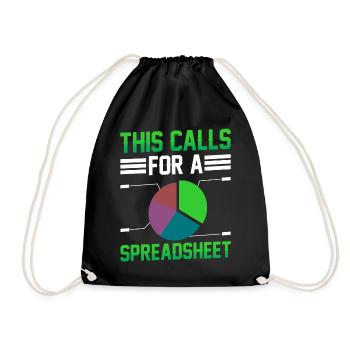 Dies Erfordert Ein Spreadsheet Tabelle Buchhalter - Turnbeutel - Schwarz - Vorne
