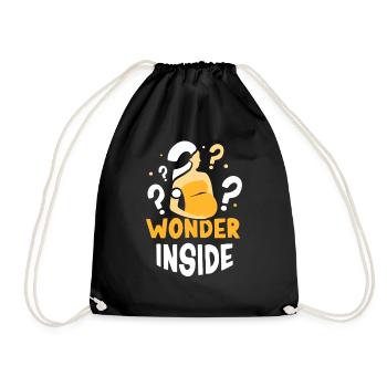 Miracle Inside Sweet Pregnant Baby Inside - Drawstring Bag - black - Front