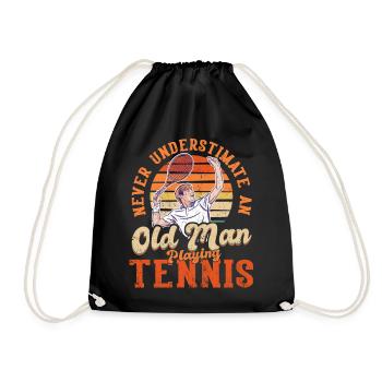 Cool Tennis Dad Tennis Player Father - Drawstring Bag - black - Front
