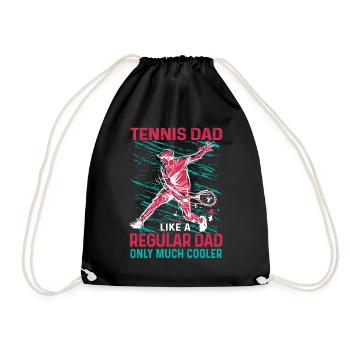 Cool Tennis Dad Tennis Player Father - Drawstring Bag - black - Front